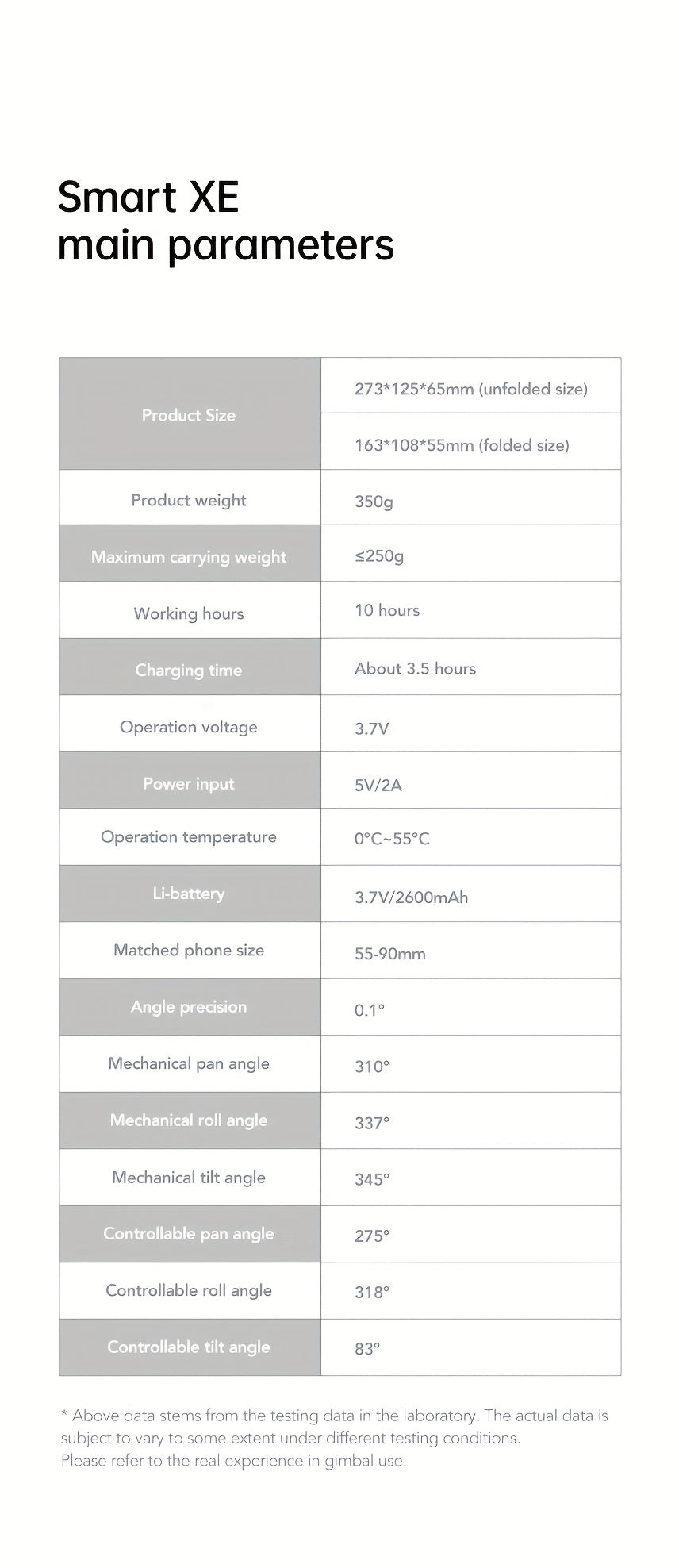 AOCHUAN XE 3-Axis Handheld Gimbal Stabilizer