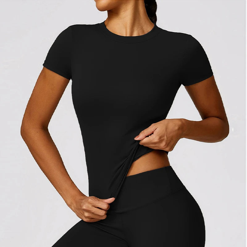 Skintight Sports Short Shirts Women