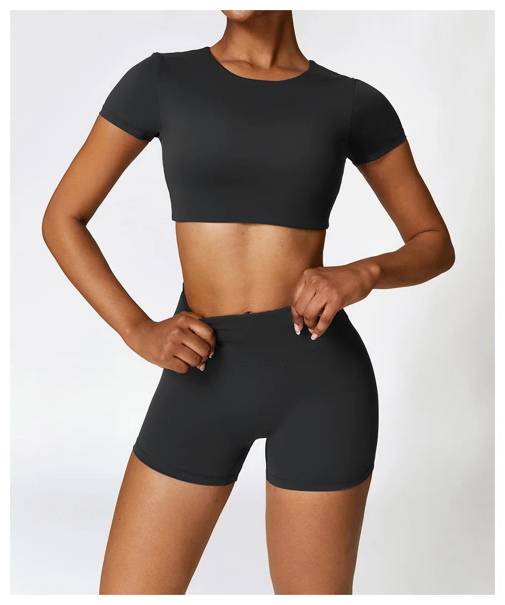 Skintight Sports Short Shirts Women