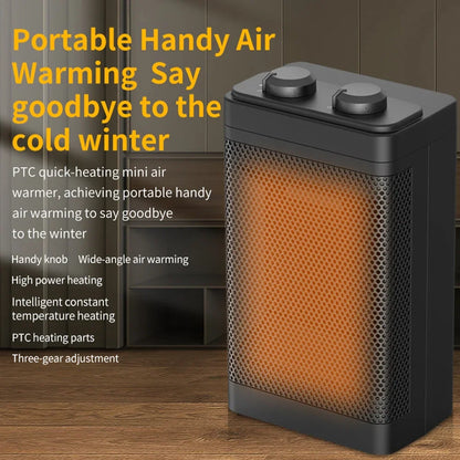 1500W Table Mini PTC Heater Fan for Home Bedroom Office Remote Control