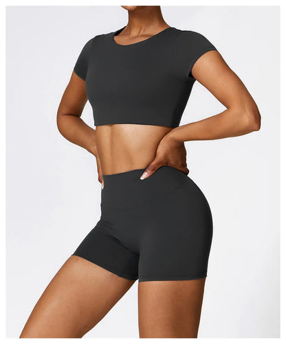 Skintight Sports Short Shirts Women