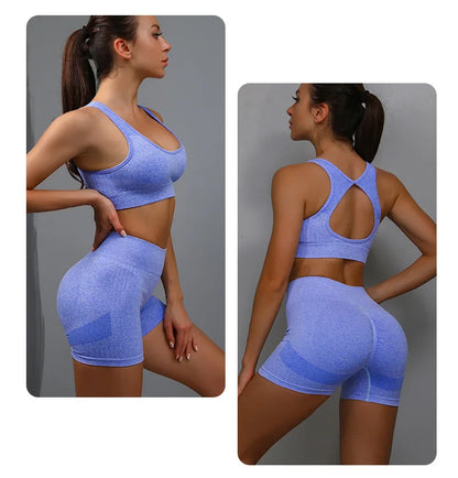 2pcs Yoga Sets Womens Outfits Peach