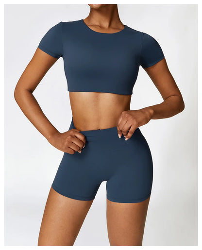 Skintight Sports Short Shirts Women