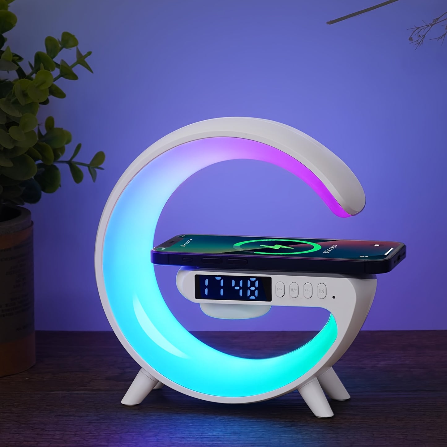 1pc Smart Big G Colorful Speaker Atmosphere Light